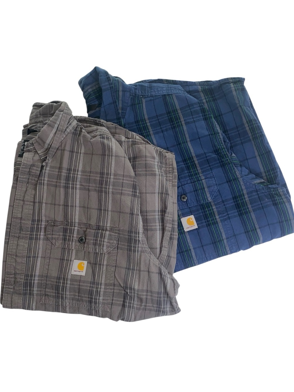 CARHARTT Mens Bundle if Two Plaid Button Down Shirts